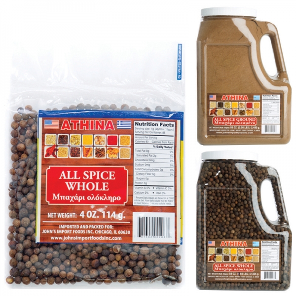 ALL SPICE GROUND	 AND WHOLE