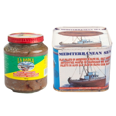 ANCHOVIES PASTE AND ANCHOVIES FILET IN OIL, GREEK