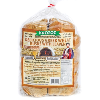 WHEAT RUSKS WITH LEAVEN, KRITIS, GREEK
